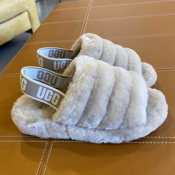 Ugg Fluff Yeah Ugg Slides Goat UGG Fluff Yeah GOAT Grey Slide